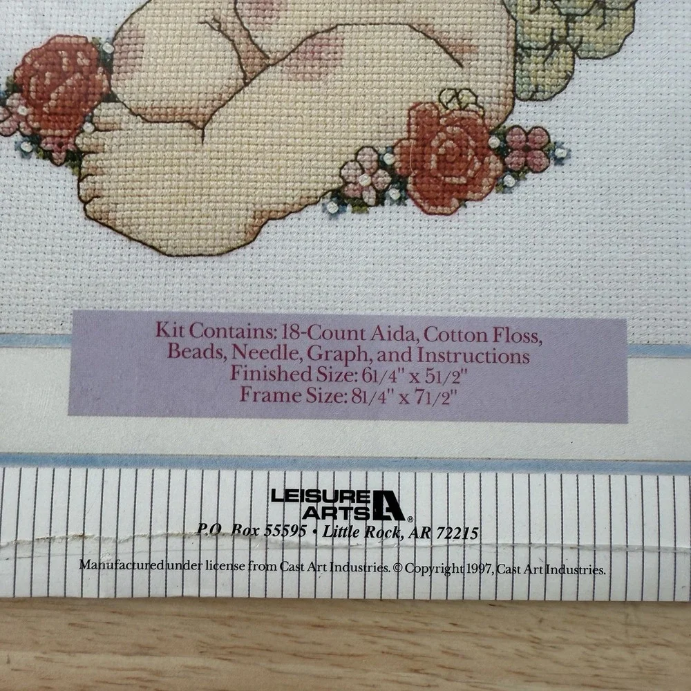 Vtg Dreamsicles Say your Prayers Baby Cherub Angel Counted Cross Stitch Kit NEW